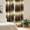Ambesonne Ethnic Curtains, Watercolor Folk Floral Ornament Tie Dye Look on Creamy Neutral Backdrop, Window Treatments 2 Panel Set for Living Room Bedroom, Pair of – 28″ x 63″, Jade Green Plum Mustard(Caramel Dark Cocoa Ivory)