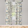 Ambesonne Ethnic Curtains, Watercolor Folk Floral Ornament Tie Dye Look on Creamy Neutral Backdrop, Window Treatments 2 Panel Set for Living Room Bedroom, Pair of – 28″ x 63″, Jade Green Plum Mustard(Cream and Dark Lavender)