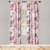 Ambesonne Ethnic Curtains, Watercolor Folk Floral Ornament Tie Dye Look on Creamy Neutral Backdrop, Window Treatments 2 Panel Set for Living Room Bedroom, Pair of – 28″ x 63″, Jade Green Plum Mustard(Coral Plum Eggshell)