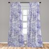 Ambesonne Ethnic Curtains, Watercolor Folk Floral Ornament Tie Dye Look on Creamy Neutral Backdrop, Window Treatments 2 Panel Set for Living Room Bedroom, Pair of – 28″ x 63″, Jade Green Plum Mustard(Pale Lavender Off White)