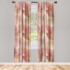 Ambesonne Ethnic Curtains, Watercolor Folk Floral Ornament Tie Dye Look on Creamy Neutral Backdrop, Window Treatments 2 Panel Set for Living Room Bedroom, Pair of – 28″ x 63″, Jade Green Plum Mustard(Coral Blush Pale Green)