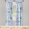 Ambesonne Ethnic Curtains, Watercolor Folk Floral Ornament Tie Dye Look on Creamy Neutral Backdrop, Window Treatments 2 Panel Set for Living Room Bedroom, Pair of – 28″ x 63″, Jade Green Plum Mustard(Pale Blue Peacock Green)