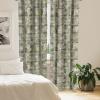 Ambesonne Ethnic Curtains, Watercolor Folk Floral Ornament Tie Dye Look on Creamy Neutral Backdrop, Window Treatments 2 Panel Set for Living Room Bedroom, Pair of – 28″ x 63″, Jade Green Plum Mustard(Pistachio Green Dusk)