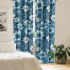 Ambesonne Ethnic Curtains, Watercolor Folk Floral Ornament Tie Dye Look on Creamy Neutral Backdrop, Window Treatments 2 Panel Set for Living Room Bedroom, Pair of – 28″ x 63″, Jade Green Plum Mustard(Eggshell Sea Blue)