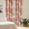 Ambesonne Ethnic Curtains, Watercolor Folk Floral Ornament Tie Dye Look on Creamy Neutral Backdrop, Window Treatments 2 Panel Set for Living Room Bedroom, Pair of – 28″ x 63″, Jade Green Plum Mustard(Coral Blush Pale Green)