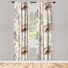 Ambesonne Ethnic Curtains, Watercolor Folk Floral Ornament Tie Dye Look on Creamy Neutral Backdrop, Window Treatments 2 Panel Set for Living Room Bedroom, Pair of – 28″ x 63″, Jade Green Plum Mustard(Brown Dark Mustard Tan)