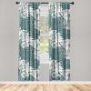 Ambesonne Ethnic Curtains, Watercolor Folk Floral Ornament Tie Dye Look on Creamy Neutral Backdrop, Window Treatments 2 Panel Set for Living Room Bedroom, Pair of – 28″ x 63″, Jade Green Plum Mustard(Green Eggshell)
