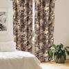 Ambesonne Ethnic Curtains, Watercolor Folk Floral Ornament Tie Dye Look on Creamy Neutral Backdrop, Window Treatments 2 Panel Set for Living Room Bedroom, Pair of – 28″ x 63″, Jade Green Plum Mustard(Champagne Umber Cocoa)