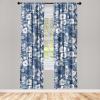 Ambesonne Ethnic Curtains, Watercolor Folk Floral Ornament Tie Dye Look on Creamy Neutral Backdrop, Window Treatments 2 Panel Set for Living Room Bedroom, Pair of – 28″ x 63″, Jade Green Plum Mustard(Dark Sky Blue and Off White)