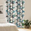 Ambesonne Ethnic Curtains, Watercolor Folk Floral Ornament Tie Dye Look on Creamy Neutral Backdrop, Window Treatments 2 Panel Set for Living Room Bedroom, Pair of – 28″ x 63″, Jade Green Plum Mustard(Champagne and Dark Turquoise)