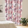 Ambesonne Ethnic Curtains, Watercolor Folk Floral Ornament Tie Dye Look on Creamy Neutral Backdrop, Window Treatments 2 Panel Set for Living Room Bedroom, Pair of – 28″ x 63″, Jade Green Plum Mustard(Coral Plum Eggshell)