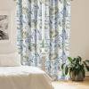 Ambesonne Ethnic Curtains, Watercolor Folk Floral Ornament Tie Dye Look on Creamy Neutral Backdrop, Window Treatments 2 Panel Set for Living Room Bedroom, Pair of – 28″ x 63″, Jade Green Plum Mustard(Blue Grey Peacock Green)