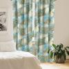 Ambesonne Ethnic Curtains, Watercolor Folk Floral Ornament Tie Dye Look on Creamy Neutral Backdrop, Window Treatments 2 Panel Set for Living Room Bedroom, Pair of – 28″ x 63″, Jade Green Plum Mustard(Sky Blue Pale Khaki)