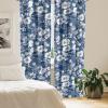 Ambesonne Ethnic Curtains, Watercolor Folk Floral Ornament Tie Dye Look on Creamy Neutral Backdrop, Window Treatments 2 Panel Set for Living Room Bedroom, Pair of – 28″ x 63″, Jade Green Plum Mustard(Dark Sky Blue and Off White)