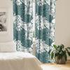 Ambesonne Ethnic Curtains, Watercolor Folk Floral Ornament Tie Dye Look on Creamy Neutral Backdrop, Window Treatments 2 Panel Set for Living Room Bedroom, Pair of – 28″ x 63″, Jade Green Plum Mustard(Green Eggshell)