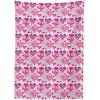 Ambesonne Hearts Tablecloth, Valentines Day Inspired Ornamental Love Pattern in Pink Tones, Dining Room Kitchen Rectangular Table Cover, 60″ X 84″, Hot Pink Purple Pink