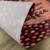Ambesonne I Love You More Place Mats Set of 4, Happy Valentine’s Day Celebration Coffee and Love Theme with Hearts, Washable Fabric Placemats for Dining Room Kitchen Table Decor, Coral Peach Brown