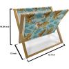 Ambesonne Modern Magazine and Book Holder, Vertical Black and White Brushstroke Stripes Background Valentines Themed Hearts, Floor Rack Decor for Interior of Home & Office, 22″ x 19″, Pale Coffee(Pale Turquoise Marigold)