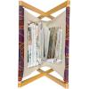 Ambesonne Modern Magazine and Book Holder, Vertical Black and White Brushstroke Stripes Background Valentines Themed Hearts, Floor Rack Decor for Interior of Home & Office, 22″ x 19″, Pale Coffee(Brown Ruby Dark Magenta)