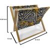 Ambesonne Modern Magazine and Book Holder, Vertical Black and White Brushstroke Stripes Background Valentines Themed Hearts, Floor Rack Decor for Interior of Home & Office, 22″ x 19″, Pale Coffee(Pale Orange Dust and Black)