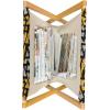 Ambesonne Modern Magazine and Book Holder, Vertical Black and White Brushstroke Stripes Background Valentines Themed Hearts, Floor Rack Decor for Interior of Home & Office, 22″ x 19″, Pale Coffee(Pale Orange Dust and Black)