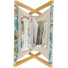 Ambesonne Modern Magazine and Book Holder, Vertical Black and White Brushstroke Stripes Background Valentines Themed Hearts, Floor Rack Decor for Interior of Home & Office, 22″ x 19″, Pale Coffee(Pale Turquoise Marigold)