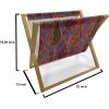 Ambesonne Modern Magazine and Book Holder, Vertical Black and White Brushstroke Stripes Background Valentines Themed Hearts, Floor Rack Decor for Interior of Home & Office, 22″ x 19″, Pale Coffee(Brown Ruby Dark Magenta)