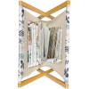 Ambesonne Modern Magazine and Book Holder, Vertical Black and White Brushstroke Stripes Background Valentines Themed Hearts, Floor Rack Decor for Interior of Home & Office, 22″ x 19″, Pale Coffee(White Purpleblue Peach)