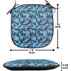 Ambesonne Valentine Chair Seating Cushion Set of 4, Different Types of Heart Shapes Romance Love Theme Watercolor Striped Art, Anti-Slip Seat Padding for Kitchen & Patio, 16″x16″, Pink Black White(Sky Blue Black Pink)