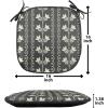 Ambesonne Valentine Chair Seating Cushion Set of 4, Different Types of Heart Shapes Romance Love Theme Watercolor Striped Art, Anti-Slip Seat Padding for Kitchen & Patio, 16″x16″, Pink Black White(Black Pale Blue Cream)