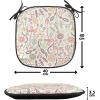 Ambesonne Valentine Chair Seating Cushion Set of 4, Different Types of Heart Shapes Romance Love Theme Watercolor Striped Art, Anti-Slip Seat Padding for Kitchen & Patio, 16″x16″, Pink Black White(Lime Green Burgundy)