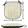 Ambesonne Valentine Chair Seating Cushion Set of 4, Different Types of Heart Shapes Romance Love Theme Watercolor Striped Art, Anti-Slip Seat Padding for Kitchen & Patio, 16″x16″, Pink Black White(Mint Green Orange Cream)