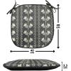 Ambesonne Valentine Chair Seating Cushion Set of 4, Different Types of Heart Shapes Romance Love Theme Watercolor Striped Art, Anti-Slip Seat Padding for Kitchen & Patio, 16″x16″, Pink Black White(Black Pale Blue Cream)