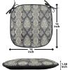 Ambesonne Valentine Chair Seating Cushion Set of 4, Different Types of Heart Shapes Romance Love Theme Watercolor Striped Art, Anti-Slip Seat Padding for Kitchen & Patio, 16″x16″, Pink Black White(Charcoal Grey Cream)