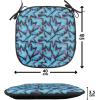 Ambesonne Valentine Chair Seating Cushion Set of 4, Different Types of Heart Shapes Romance Love Theme Watercolor Striped Art, Anti-Slip Seat Padding for Kitchen & Patio, 16″x16″, Pink Black White(Sky Blue Black Pink)