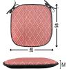 Ambesonne Valentine Chair Seating Cushion Set of 4, Different Types of Heart Shapes Romance Love Theme Watercolor Striped Art, Anti-Slip Seat Padding for Kitchen & Patio, 16″x16″, Pink Black White(Coral Cream Salmon)