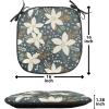 Ambesonne Valentine Chair Seating Cushion Set of 4, Different Types of Heart Shapes Romance Love Theme Watercolor Striped Art, Anti-Slip Seat Padding for Kitchen & Patio, 16″x16″, Pink Black White(White and Caramel)