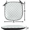 Ambesonne Valentine Chair Seating Cushion Set of 4, Different Types of Heart Shapes Romance Love Theme Watercolor Striped Art, Anti-Slip Seat Padding for Kitchen & Patio, 16″x16″, Pink Black White(Pale Peach Turquoise)