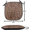 Ambesonne Valentine Chair Seating Cushion Set of 4, Different Types of Heart Shapes Romance Love Theme Watercolor Striped Art, Anti-Slip Seat Padding for Kitchen & Patio, 16″x16″, Pink Black White(Cocoa Redwood)