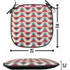 Ambesonne Valentine Chair Seating Cushion Set of 4, Different Types of Heart Shapes Romance Love Theme Watercolor Striped Art, Anti-Slip Seat Padding for Kitchen & Patio, 16″x16″, Pink Black White(Forest Green Salmon)