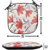 Ambesonne Valentine Chair Seating Cushion Set of 4, Different Types of Heart Shapes Romance Love Theme Watercolor Striped Art, Anti-Slip Seat Padding for Kitchen & Patio, 16″x16″, Pink Black White(Peach Green and Red)