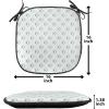 Ambesonne Valentine Chair Seating Cushion Set of 4, Different Types of Heart Shapes Romance Love Theme Watercolor Striped Art, Anti-Slip Seat Padding for Kitchen & Patio, 16″x16″, Pink Black White(Pale Peach Turquoise)