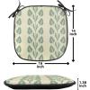 Ambesonne Valentine Chair Seating Cushion Set of 4, Different Types of Heart Shapes Romance Love Theme Watercolor Striped Art, Anti-Slip Seat Padding for Kitchen & Patio, 16″x16″, Pink Black White(Jade Green Orange)