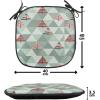 Ambesonne Valentine Chair Seating Cushion Set of 4, Different Types of Heart Shapes Romance Love Theme Watercolor Striped Art, Anti-Slip Seat Padding for Kitchen & Patio, 16″x16″, Pink Black White(Coral and Reseda Green)