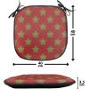 Ambesonne Valentine Chair Seating Cushion Set of 4, Different Types of Heart Shapes Romance Love Theme Watercolor Striped Art, Anti-Slip Seat Padding for Kitchen & Patio, 16″x16″, Pink Black White(Brown and Turquoise)