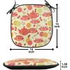 Ambesonne Valentine Chair Seating Cushion Set of 4, Different Types of Heart Shapes Romance Love Theme Watercolor Striped Art, Anti-Slip Seat Padding for Kitchen & Patio, 16″x16″, Pink Black White(Yellow Scarlet)