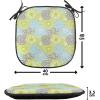 Ambesonne Valentine Chair Seating Cushion Set of 4, Different Types of Heart Shapes Romance Love Theme Watercolor Striped Art, Anti-Slip Seat Padding for Kitchen & Patio, 16″x16″, Pink Black White(Apple Green Aqua Grey)