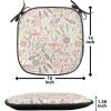 Ambesonne Valentine Chair Seating Cushion Set of 4, Different Types of Heart Shapes Romance Love Theme Watercolor Striped Art, Anti-Slip Seat Padding for Kitchen & Patio, 16″x16″, Pink Black White(Lime Green Burgundy)