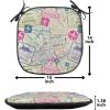 Ambesonne Valentine Chair Seating Cushion Set of 4, Different Types of Heart Shapes Romance Love Theme Watercolor Striped Art, Anti-Slip Seat Padding for Kitchen & Patio, 16″x16″, Pink Black White(Eggshell and Pink)