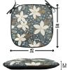 Ambesonne Valentine Chair Seating Cushion Set of 4, Different Types of Heart Shapes Romance Love Theme Watercolor Striped Art, Anti-Slip Seat Padding for Kitchen & Patio, 16″x16″, Pink Black White(White and Caramel)